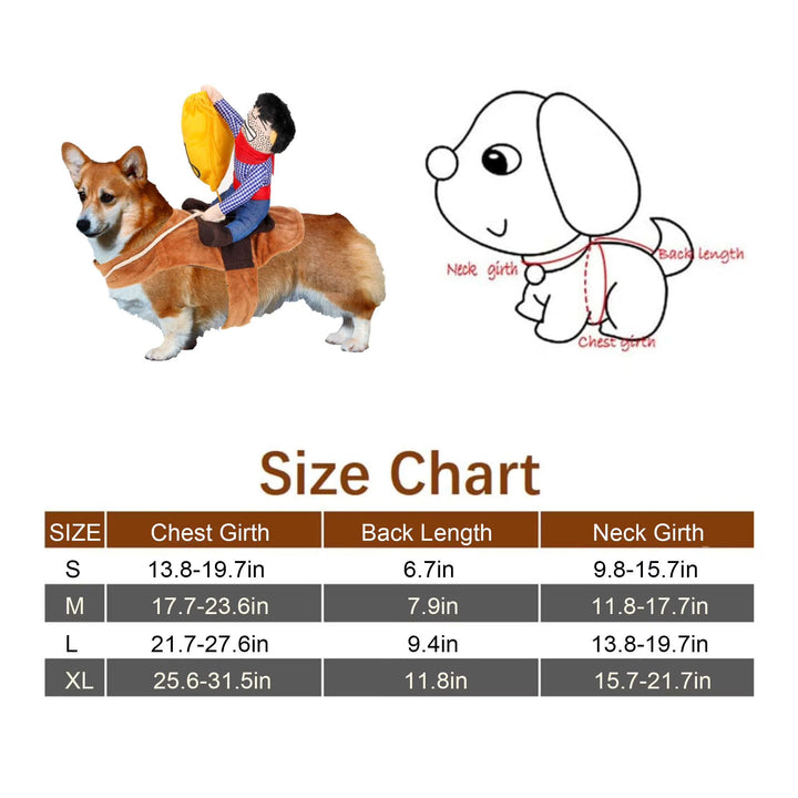 Funny Cowboy Rider Pet Clothes