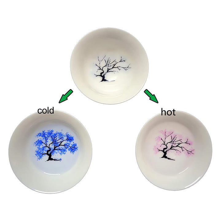 Hot and cold dual-color peach blossom cup