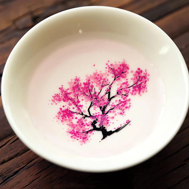 Hot and cold dual-color peach blossom cup