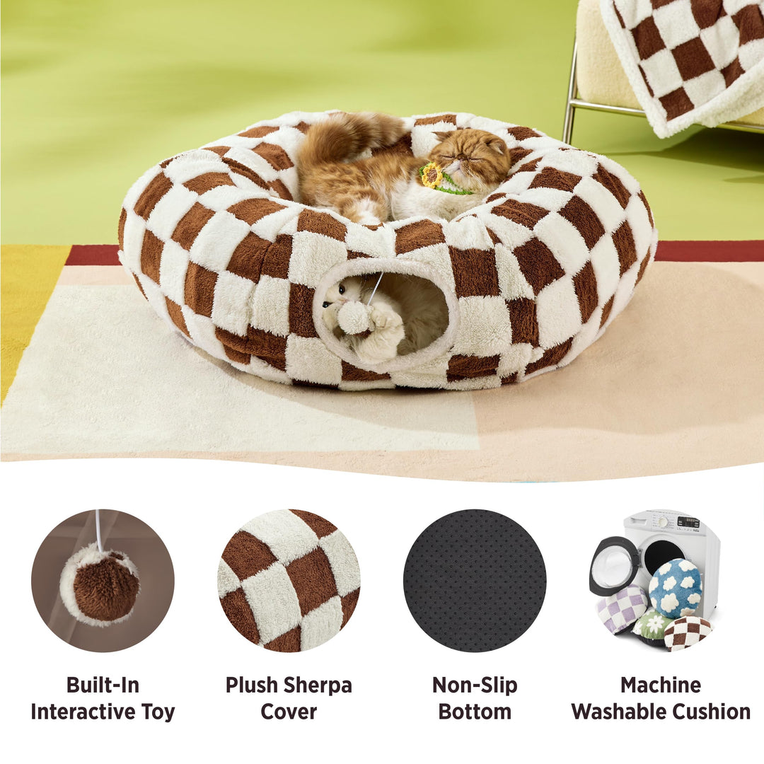 2-in-1 Cat tunnel bed