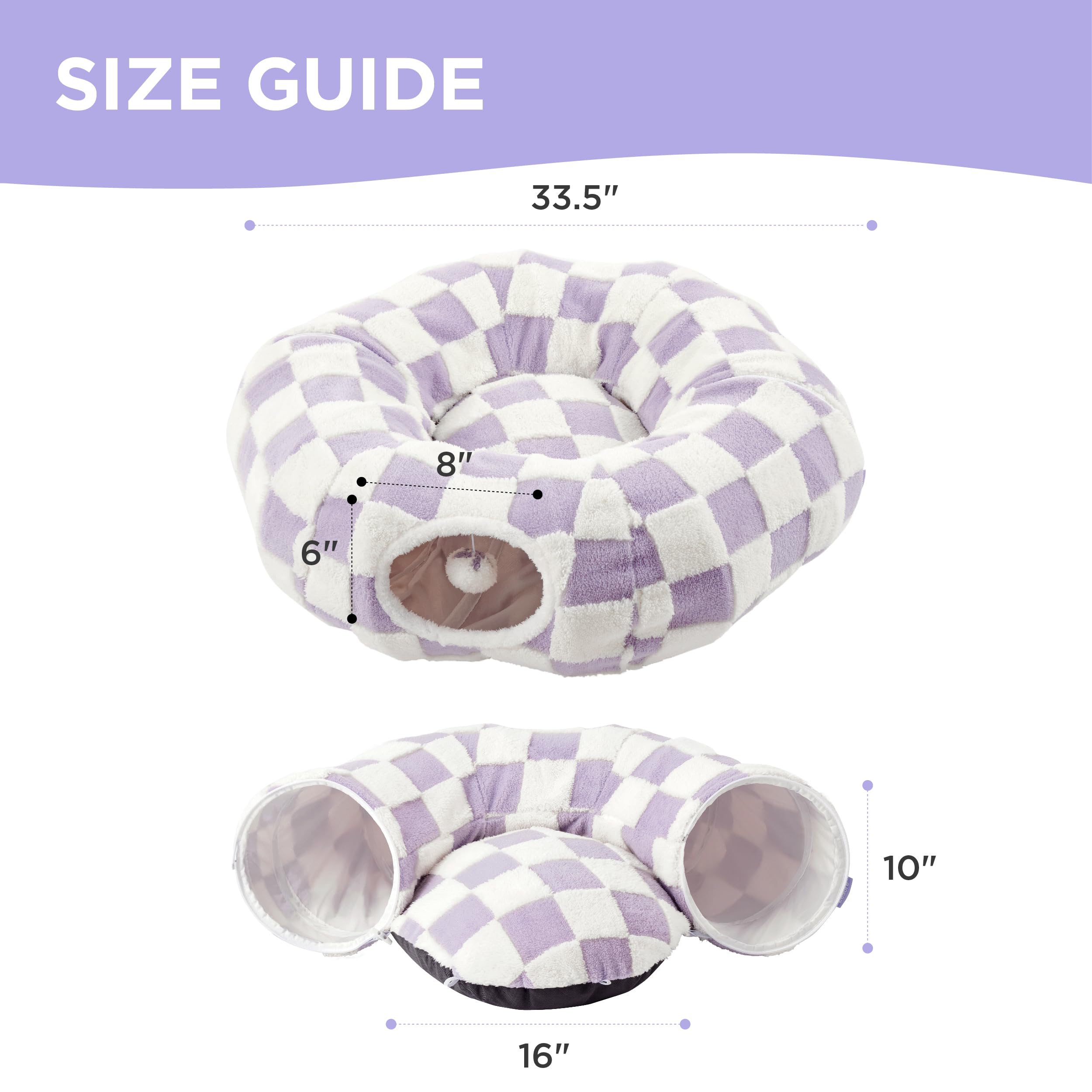 2-in-1 Cat tunnel bed