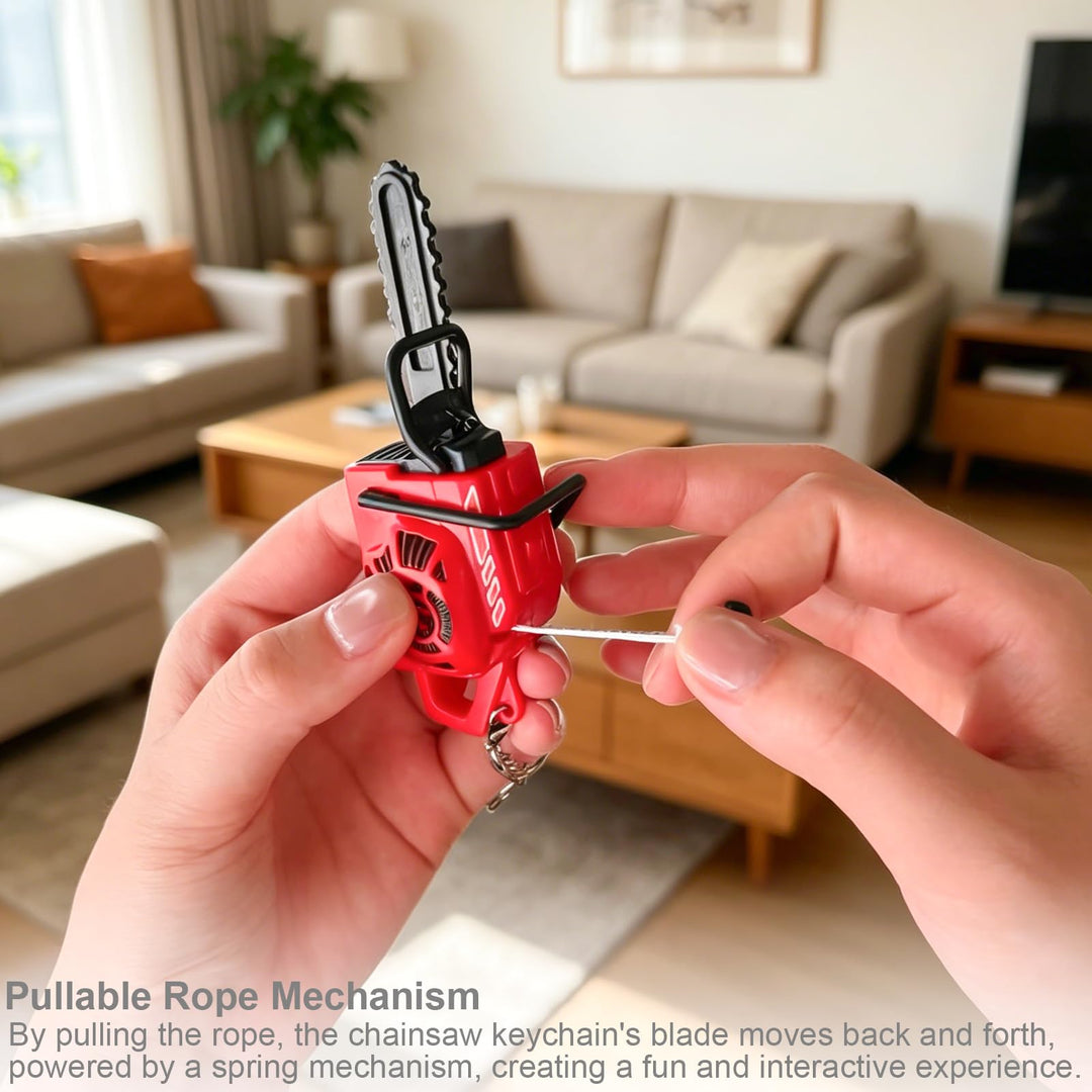 Mini chainsaw keychain