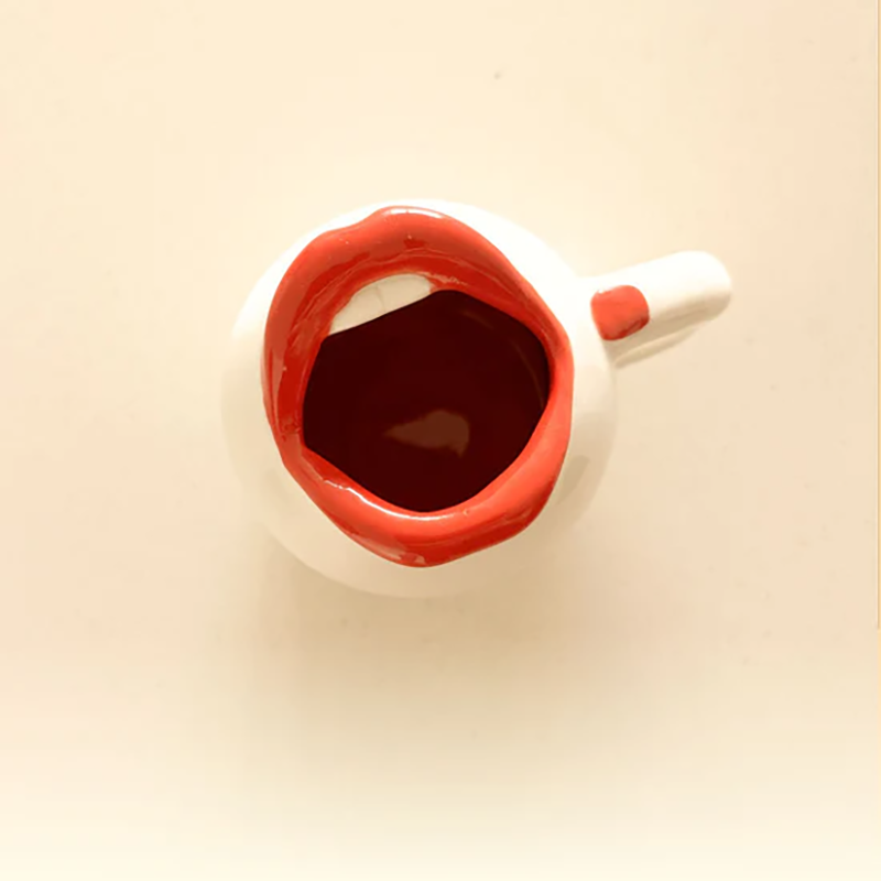 Handmade Ceramic Kissing Lip Cup