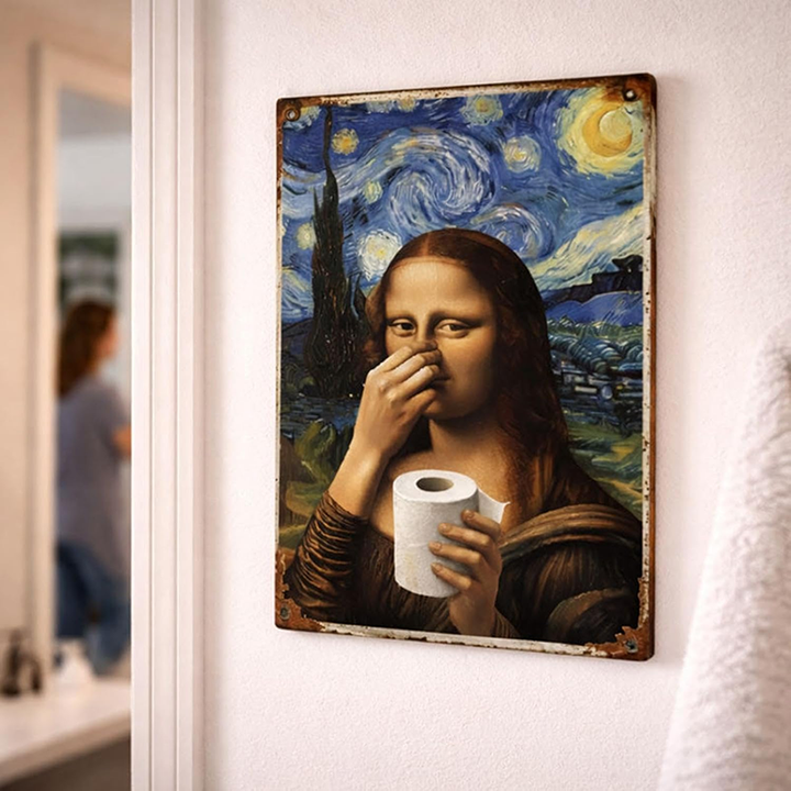 Funny Retro Bathroom Wall Decor
