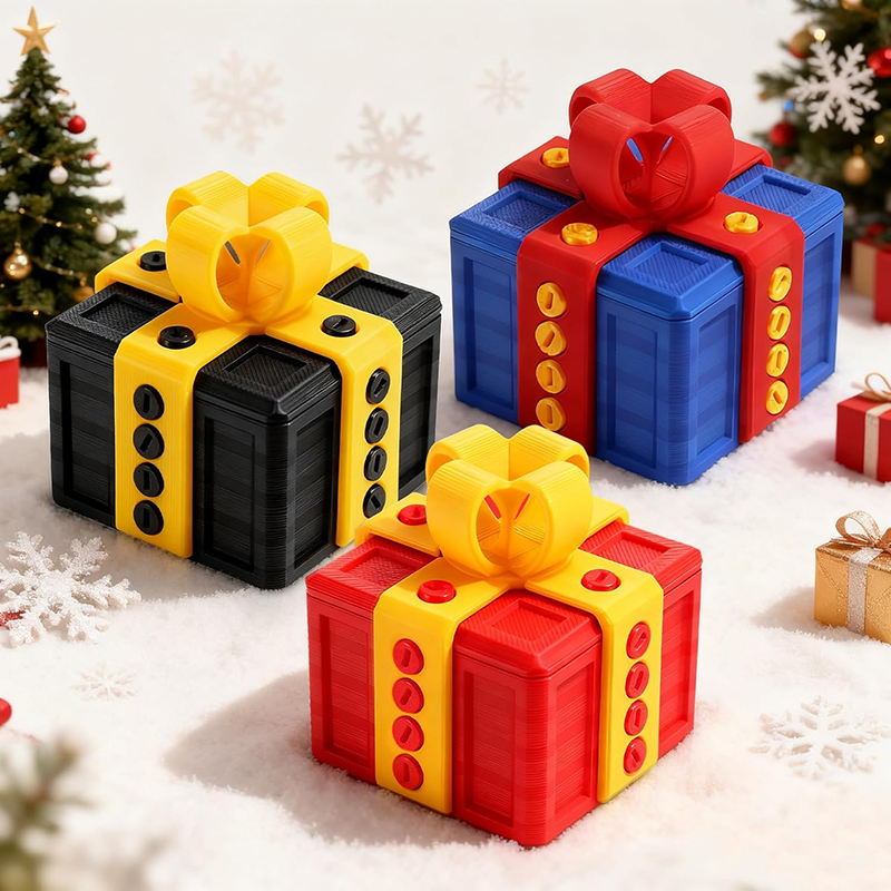 Annoying gift box with a pop-up middle finger