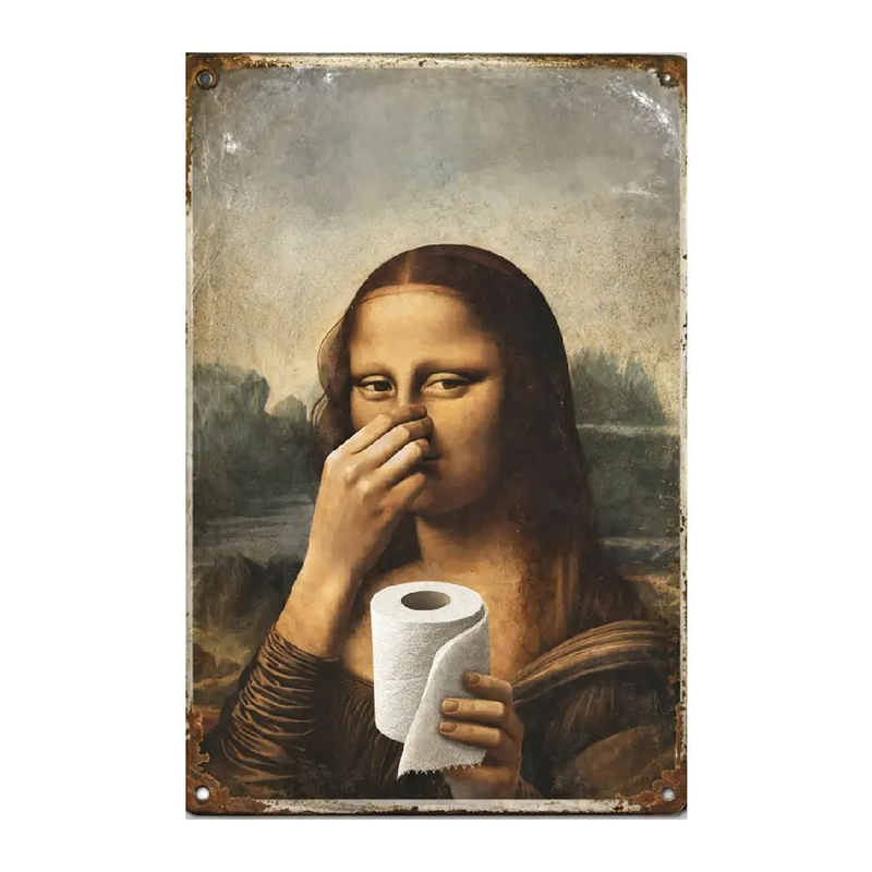 Funny Retro Bathroom Wall Decor