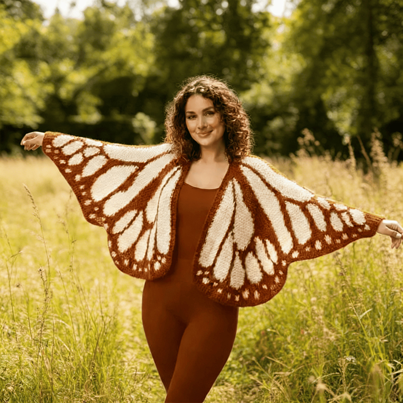 Handmade Butterfly Cardigan Shawl