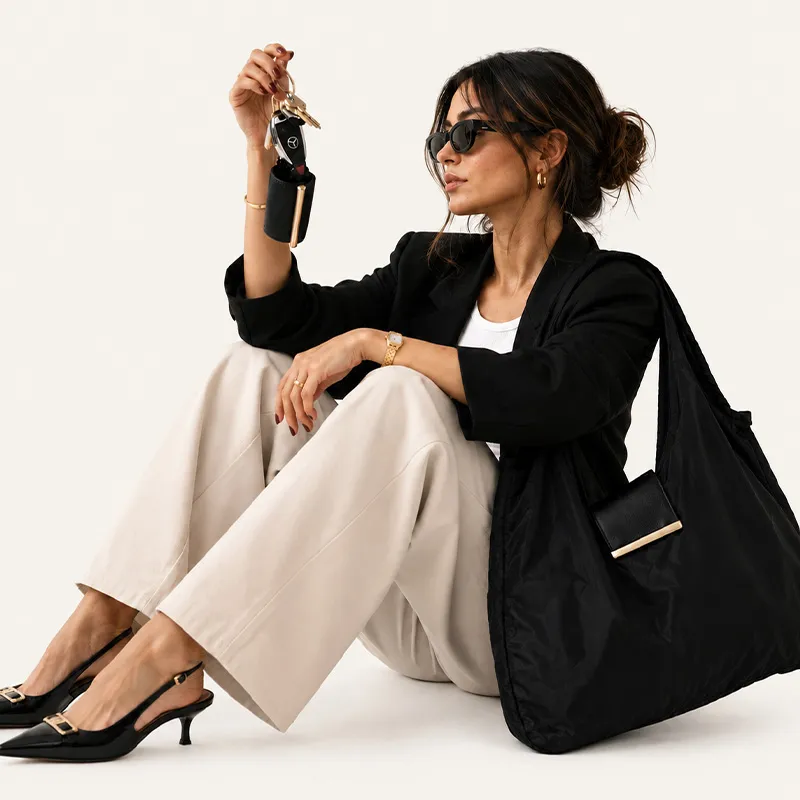 Convenient keychain eco-friendly bag