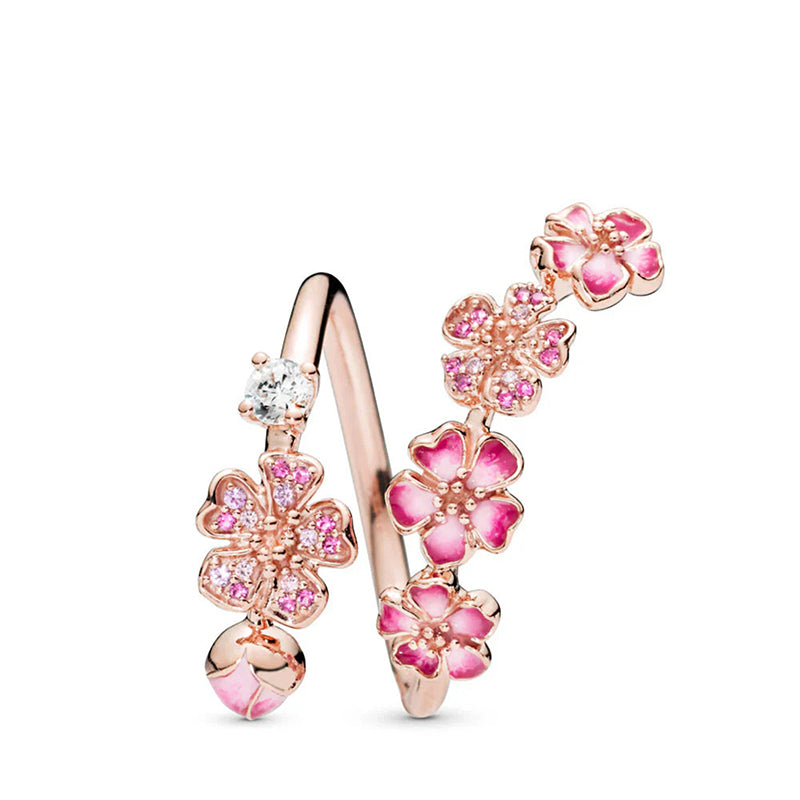 Rose Gold Peach Blossom Ring