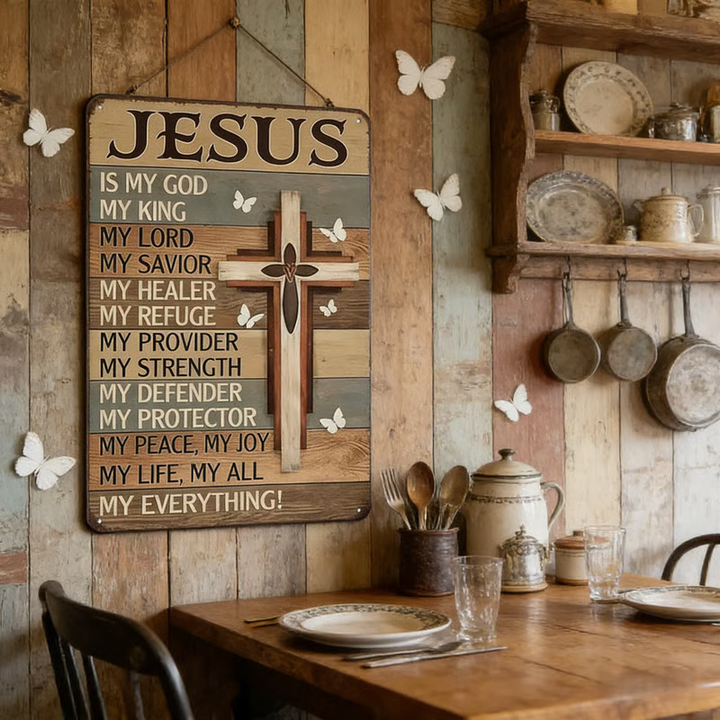 Retro Iron Metal Cross Wall Art