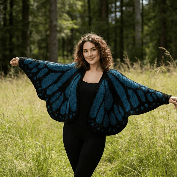 Handmade Butterfly Cardigan Shawl