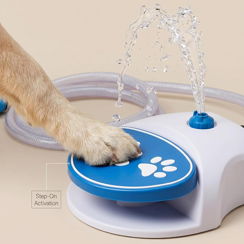 Outdoor Foot-Activated Dog Water Sprinkler