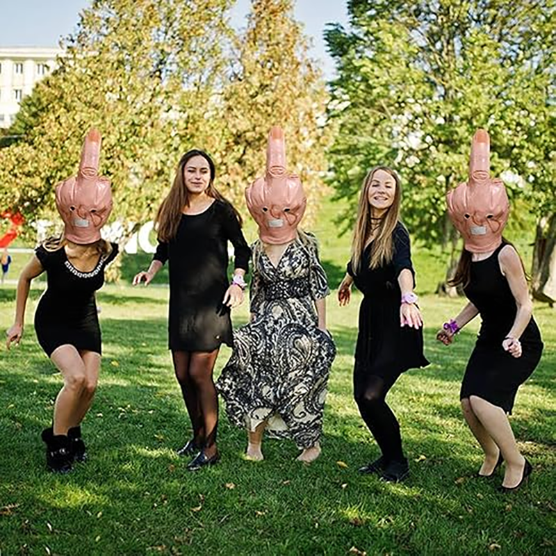 Middle-finger prank contemptuous headwear