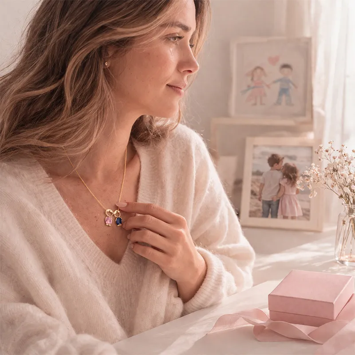 Parent-child pendant necklace