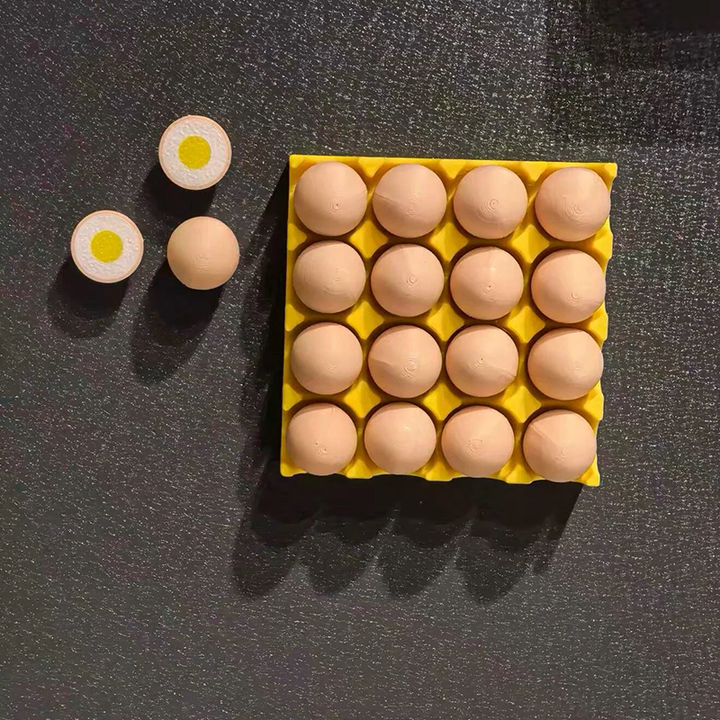 Individual egg-shaped refrigerator magnet decoration