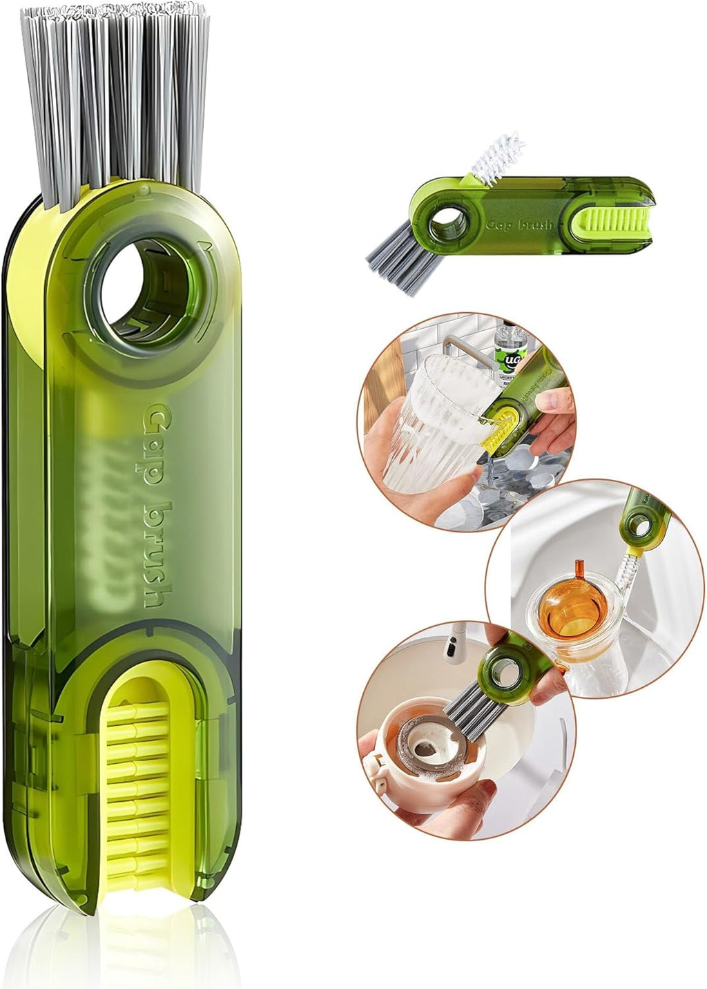Multipurpose 3 in 1 Bottle Gap Cleaner Brush