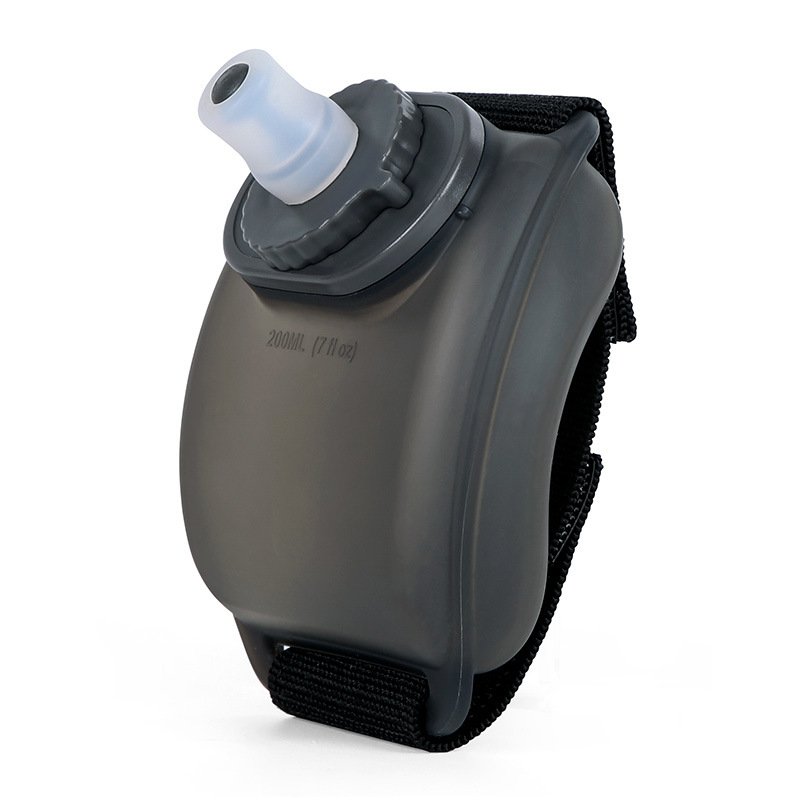 Portable wrist-worn water bottle for outdoor running