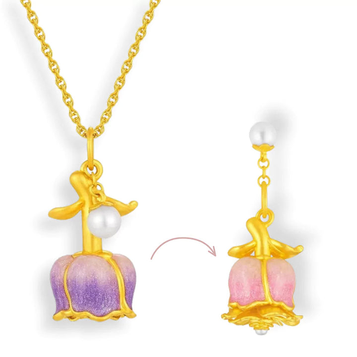 Color-Changing Blooming Rose Necklace