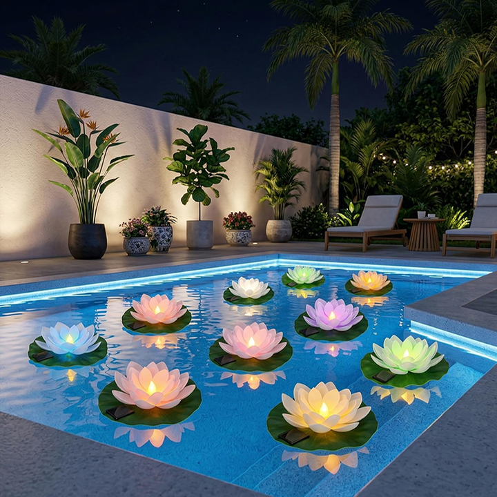 Waterproof Floating Lotus Light