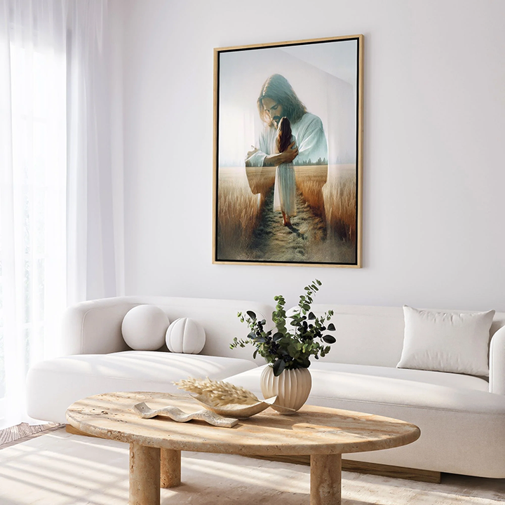 Warm Embrace in the Fields – Decorative Art Print
