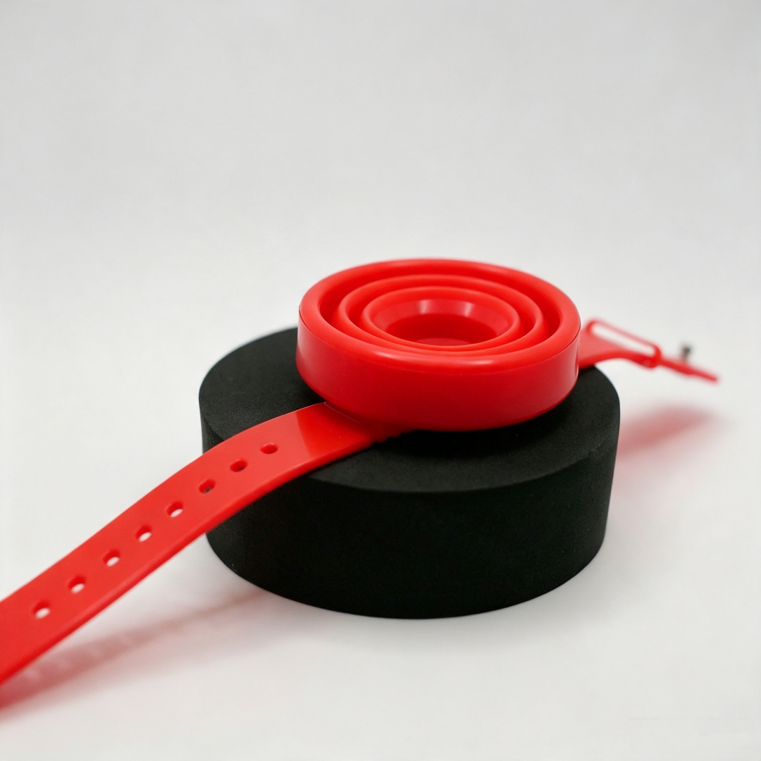 Wrist-worn folding water bottle