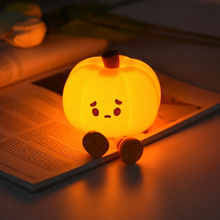 Sad Pumpkin Squeeze Lamp