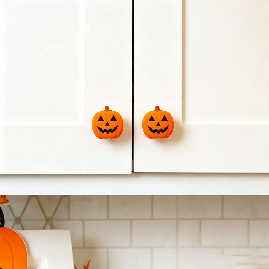 Pumpkin doorknob gloves