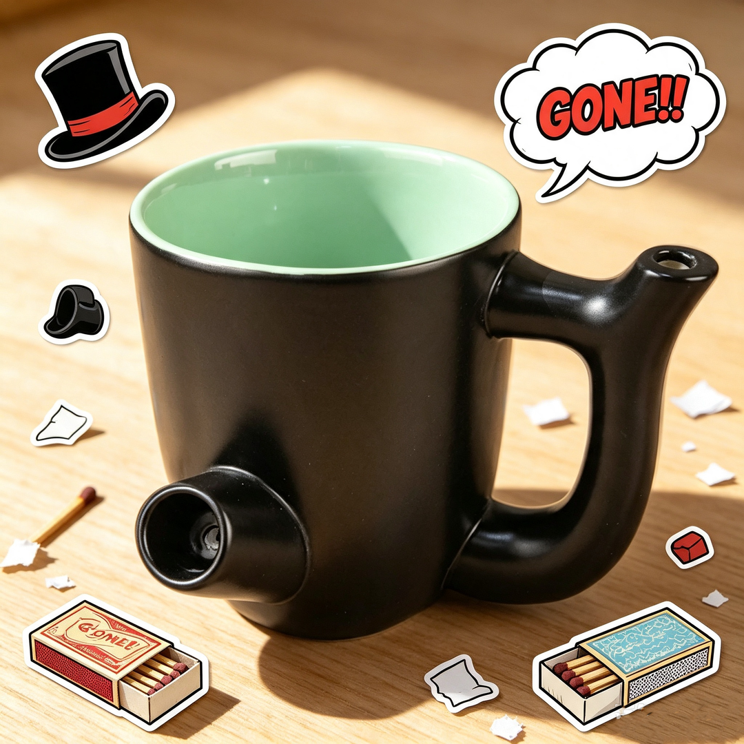 Double-walled ceramic pipe cup