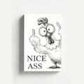 Fun Bathroom Wall Art - Sassy Chicken Pattern